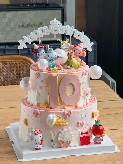三丽鸥插件蛋糕双层 （库洛米布丁狗kitty玉桂狗meldoy） 商品图1
