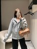 驴家24Fw秋冬新品灰色拉链连帽卫衣（UY*DQJB） 商品缩略图0