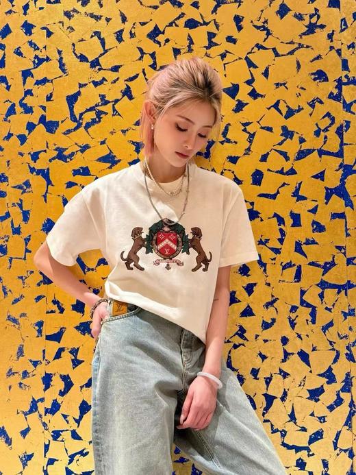 驴家 双狗徽标圆领短袖 商品图2