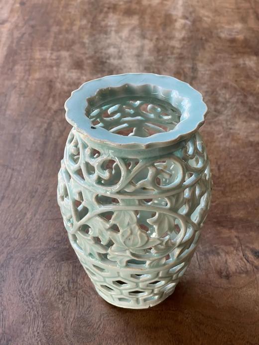 影青镂空灯笼式瓶，顺丰包邮 商品图0
