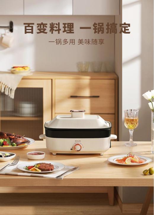 😎【大牌清仓.价格至冰点】🌈厨房好物分享之—💕【德世朗DESLON一体式多功能料理锅3.5L（DDQ-HG115）】🔥移动的小厨房,探索美食奥秘🧡 商品图0