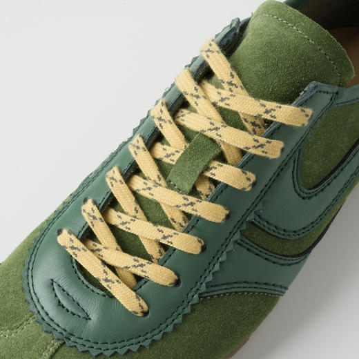 ROMI STUDIO“经典复古”丝光牛反绒拼头层牛皮平底阿甘鞋 24SSS186 商品图3