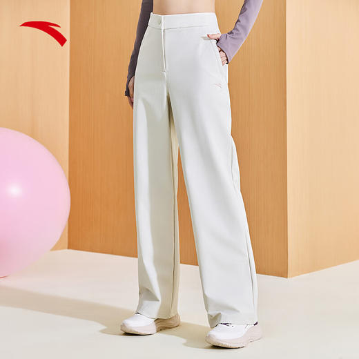 安踏（ANTA）高腰运动长裤女士冬季新款直筒显瘦休闲裤阔腿裤子162517508 商品图0