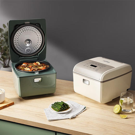THERMOS电饭煲电饭锅4L  860W多功能可预约智能控温食品级不粘层铝合金内胆触控屏高颜值家用 EHA-4147E-G 商品图0
