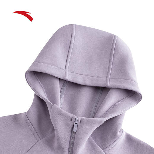 安踏易打理运动外套女士冬季新款百搭连帽针织开衫上衣162517707S 商品图9