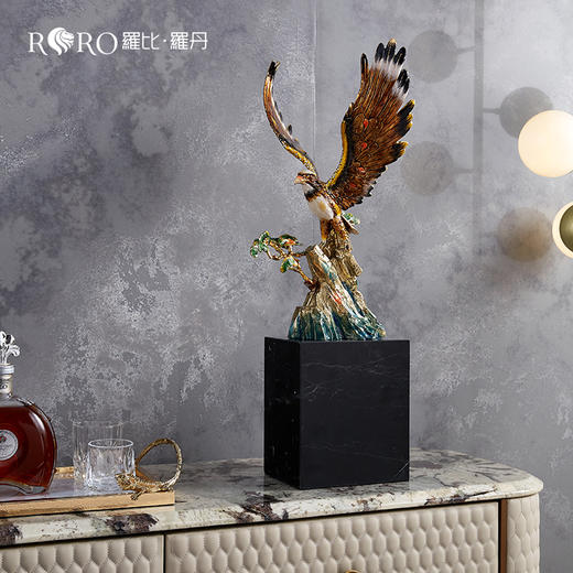 【彼达思】罗比罗丹 大展宏图 珐琅彩摆件 商品图1