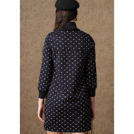 乔万尼秋冬新款连衣裙针织保暖高领打底裙廓形显瘦EI4E527 商品图3