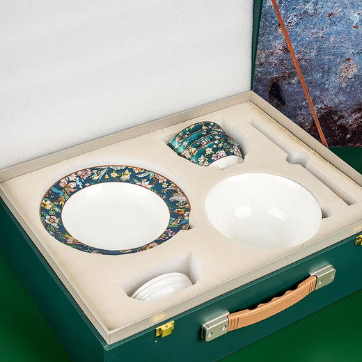 唐惠餐具整套20头家用欧式碗碟盘套装唐山骨瓷餐具送长辈礼物绿野仙踪 绿野仙踪20头 商品图7