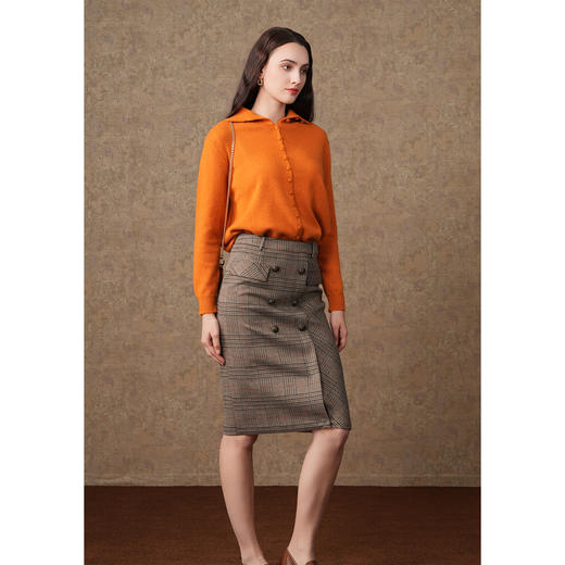 乔万尼秋冬新品英伦复古半裙气质半身裙EI4D513 商品图1