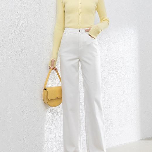 【高货rg】全新升级【铂金会员183/天猫239/差价56】(65654) 洛诗琳米白色牛仔直筒裤2025春季高腰宽松九分阔腿裤女 商品图2