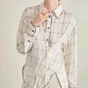 顺丰包邮42024洛诗琳设计感弹力真丝缎经典格纹真丝上衣女10026 商品缩略图2