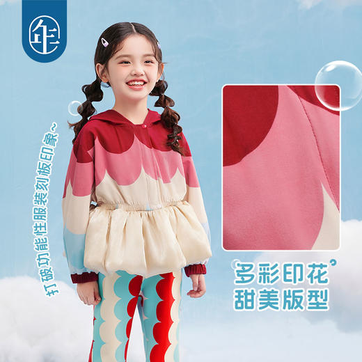 年衣童装女童外套2025年春新款儿童户外防风外套女大童撞色休闲上衣幻彩糖羽外套 商品图3