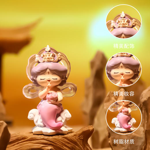 国潮福禧敦煌盲盒网红潮玩女孩手办装饰摆件 商品图3