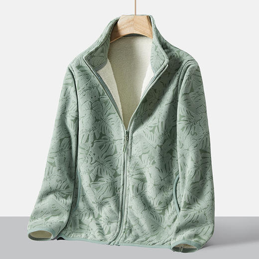 丁摩 羊羔绒抓绒衣女户外秋冬新款加绒加厚冲锋衣内胆卫衣开衫外套男迷彩5ZF-10519 商品图0