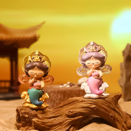 国潮福禧敦煌盲盒网红潮玩女孩手办装饰摆件 商品图2