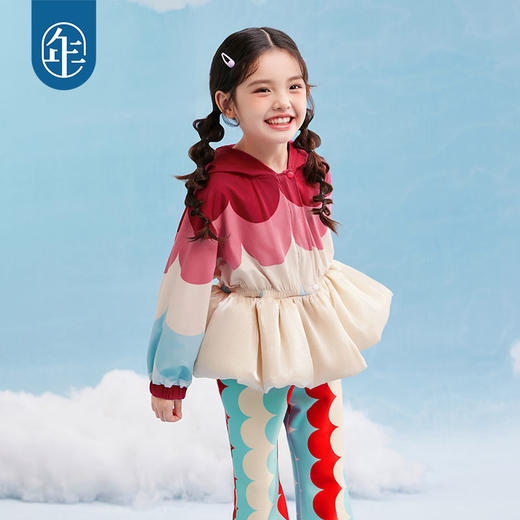 年衣童装女童外套2025年春新款儿童户外防风外套女大童撞色休闲上衣幻彩糖羽外套 商品图0