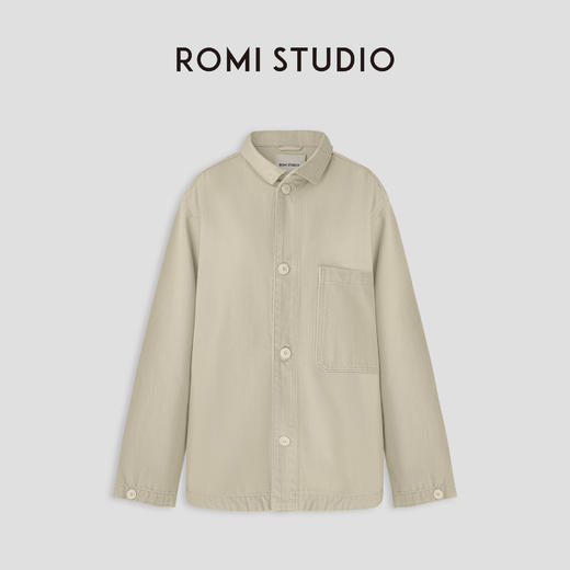 ROMI STUDIO“随性简约”100%斜纹棉”腔调穿搭“香草色牛仔衬衣W3616 商品图0