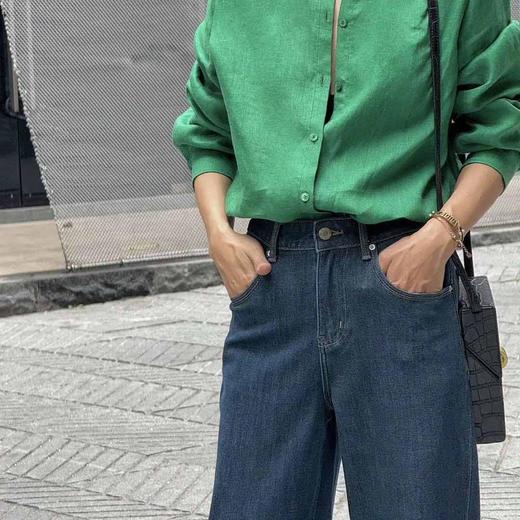 顺丰包邮40901洛诗琳新中式改良小立领禅意老钱风亚麻衬衫006 商品图3