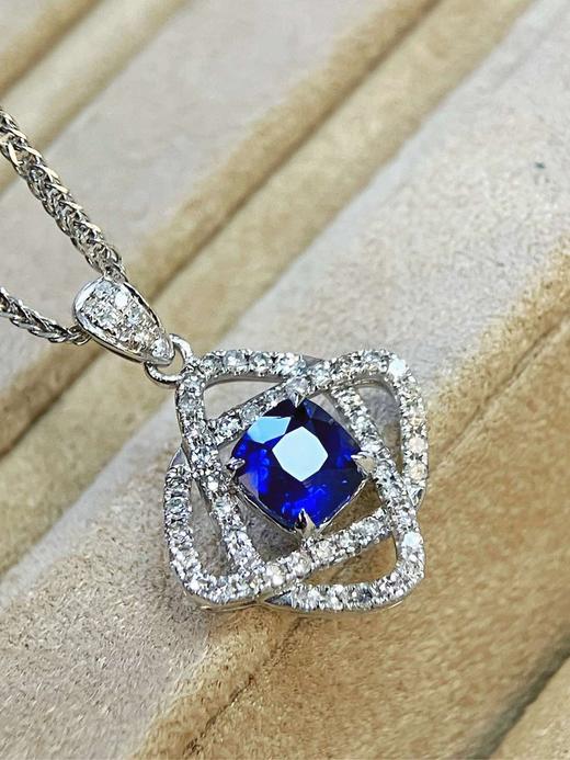 0.86ct刻面蓝宝石吊坠 商品图0