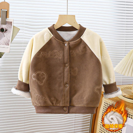 【清完不补❗︎49/2件起！】儿童外套摇粒绒秋冬季新款男童外穿衣女童加绒加厚棉衣保暖童装 商品图2