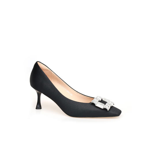 豪麟名鞋奥莱迪嘉女鞋皮鞋真丝牛皮革DJHJA51WP010黑色  原价1960元 商品图0