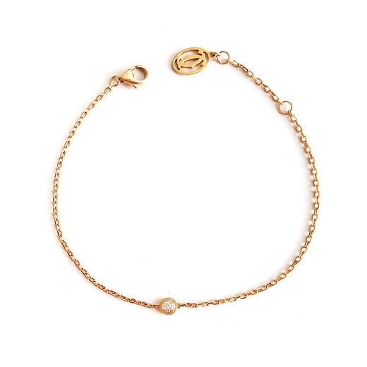 【95新】Cartier卡地亚Cartier d'Amour系列B604030018K玫瑰金小号九分单钻飞碟泡泡手链301224NJS16 现售价：6000 商品图0