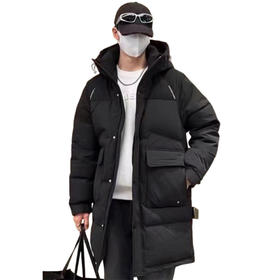 【新品上新】HX 冬季长款带帽羽绒服保暖舒适S100444237101/02