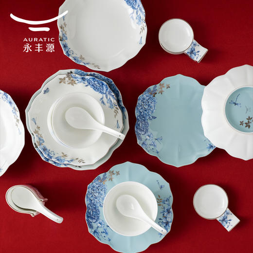 【彼达思】永丰源新年礼铂金青花31头6人位餐具 商品图3