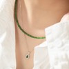 菜菜家萤火之光·沙弗莱项链|卡扎尼绿+高珠工艺+18k白金链，华贵又百搭 商品缩略图3