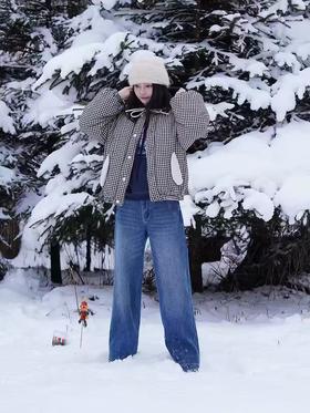 浮生八记/24D228/经典百搭基础款赤耳水洗磨白九分牛仔裤