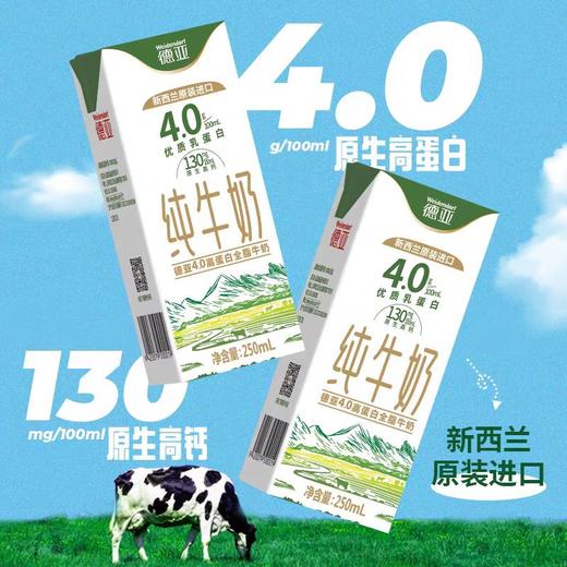 德亚4.0高蛋白全脂纯奶礼盒(250ml×10) 商品图3