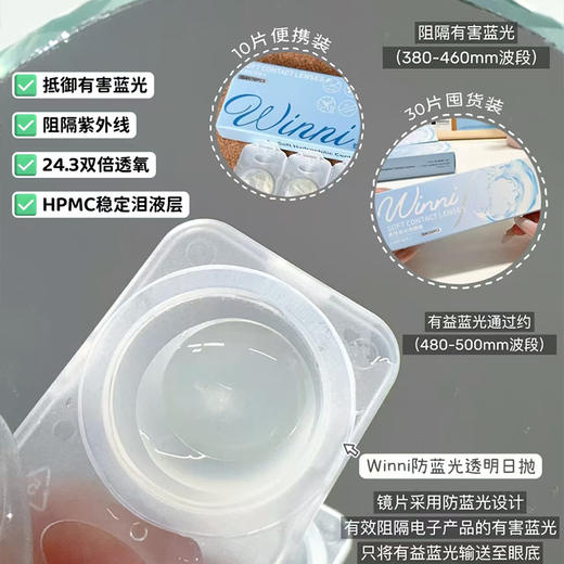 【日抛】winni新品上市 直径14.1 10片/盒（度数不同请拍两盒） 商品图3