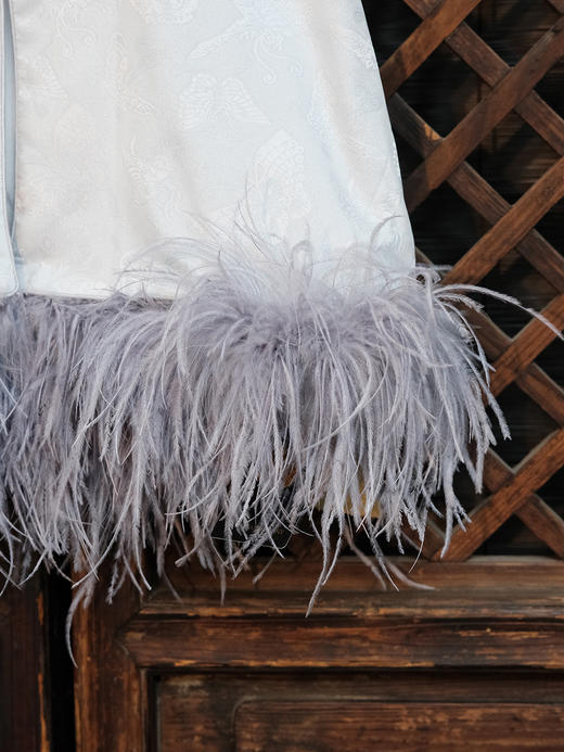 盛唐牡丹|百蝶手绣皮草马甲 商品图6