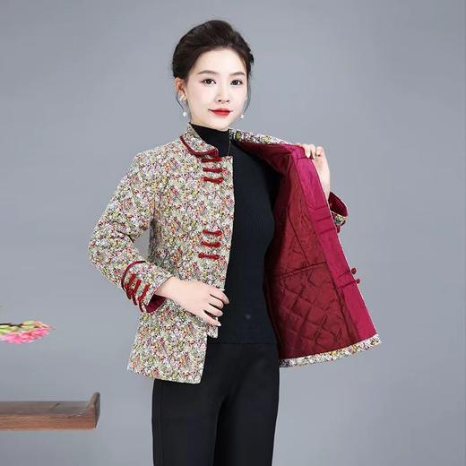 A808唐装棉衣女士冬季新款加厚改良旗袍上衣小棉袄复古中式民族风女装 商品图4