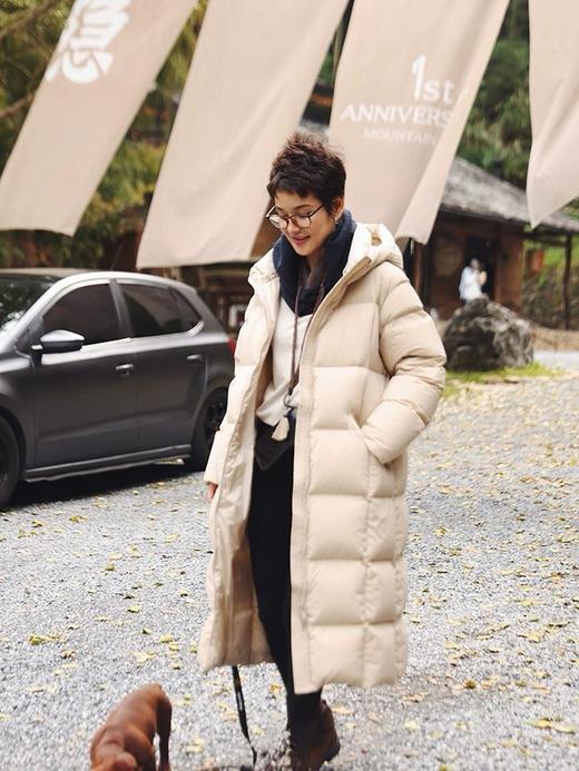 Martine Wester女密可柔面料加长款可脱卸领连帽鹅绒服11383833 商品图2