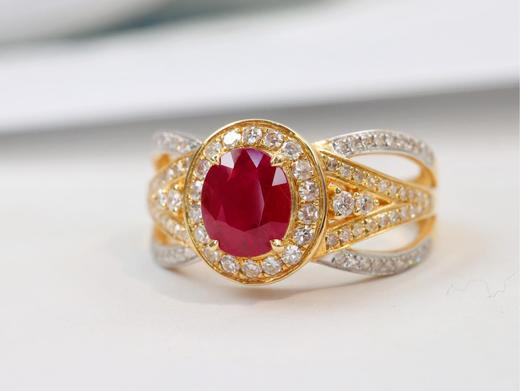 1.01ct刻面红宝石戒指 商品图2