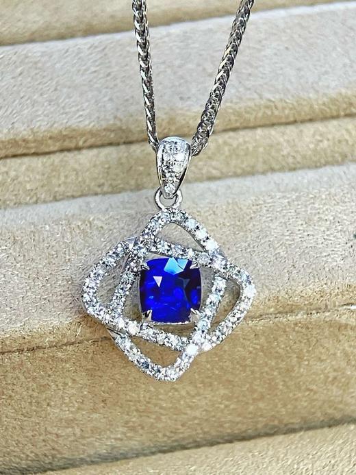 0.86ct刻面蓝宝石吊坠 商品图2