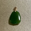 18K玫瑰金和田玉（碧玉）镶钻吊坠--香如故/花瓣玉牌14*18mm 商品缩略图0