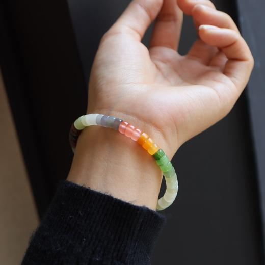 【宫里手串】天然和田玉多彩直切手串 CR 商品图0