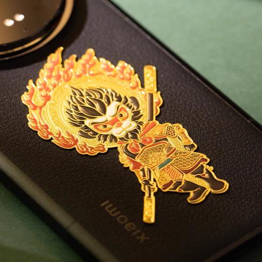 朱炳仁铜 战无不胜手机贴后背金属贴黑悟空齐天大圣国潮送礼 商品图3