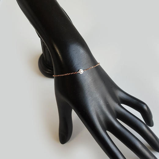 【95新】Cartier卡地亚Cartier d'Amour系列B604030018K玫瑰金小号九分单钻飞碟泡泡手链301224NJS16 现售价：6000 商品图8