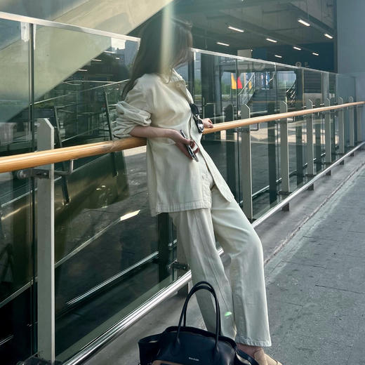 ROMI STUDIO“随性简约”100%斜纹棉”腔调穿搭“香草色牛仔衬衣W3616 商品图1