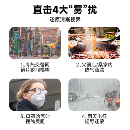 E2眼镜片防雾清洁湿巾一擦即净方便携带镜片擦拭纸巾 商品图2