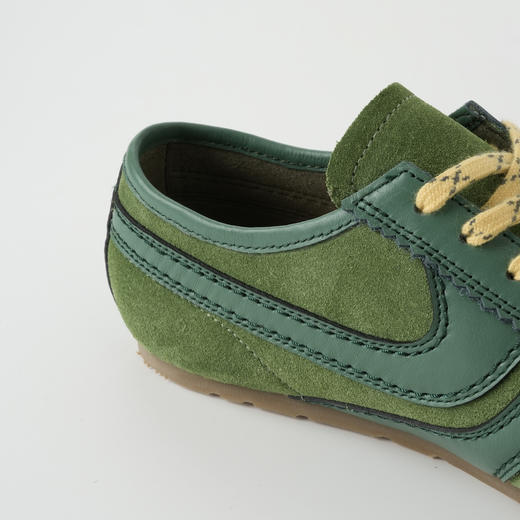 ROMI STUDIO“经典复古”丝光牛反绒拼头层牛皮平底阿甘鞋 24SSS186 商品图4