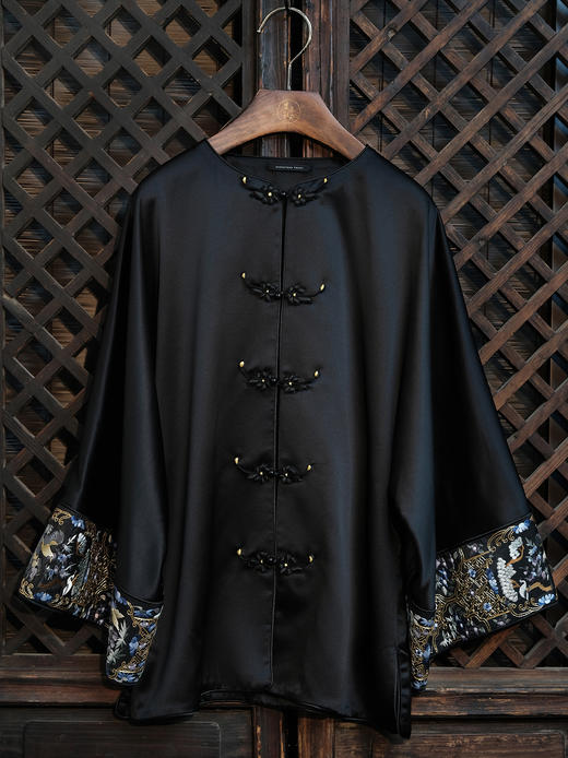 盛唐牡丹|手绣花窗花鸟真丝外套 商品图9