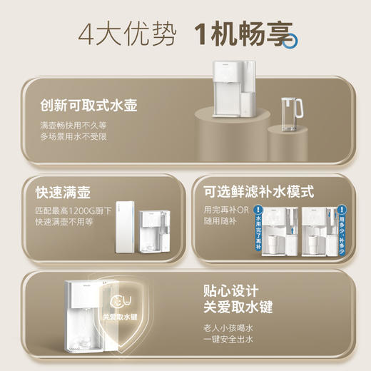 飞利浦管线机家用壁挂式直饮机净水器一体机即热管线饮水机 ADD4824 ADD4825 商品图3