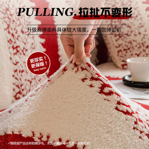 新年红色喜庆沙发套罩 全包万能防猫抓弹力保护罩 商品图3