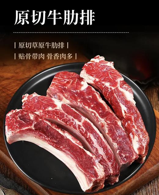 【草原散养 原肉整切 清真品质】东上御品 原切牛寸排2000g*1袋/牛肋排1250g*2袋 商品图7