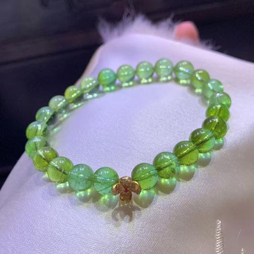 7mm-8mm单圈全色绿碧玺手链 商品图2