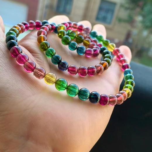 6mm-7mm多圈彩虹碧玺手串 商品图2